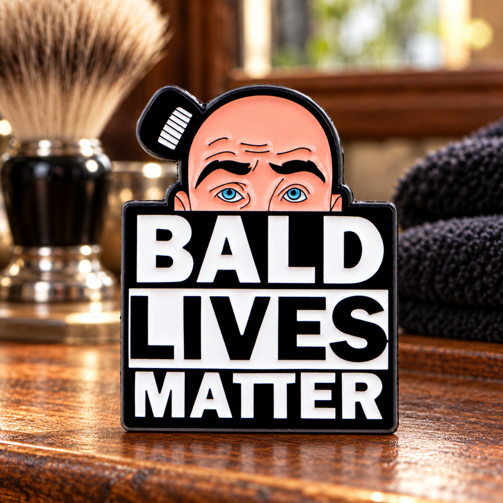 Bald Lives Matter Pin lifestyle product photo