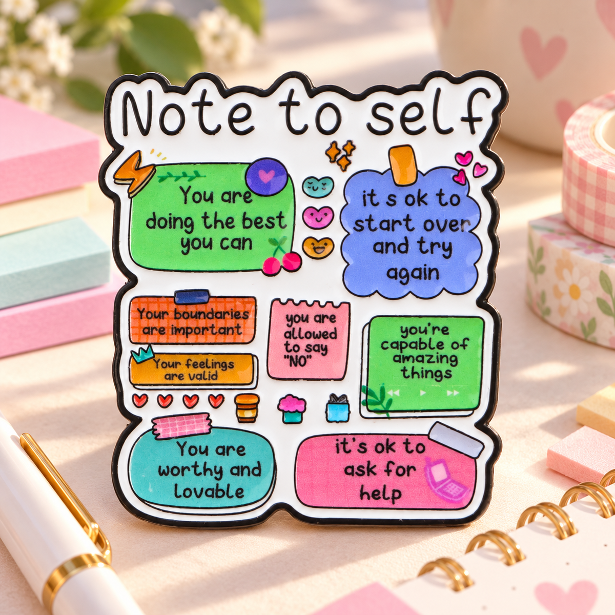 Note To Myself Pin lifestyle product photo