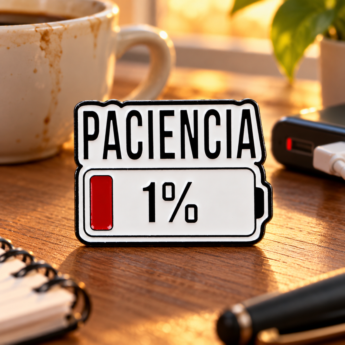 Paciencia 1% Pin lifestyle product photo