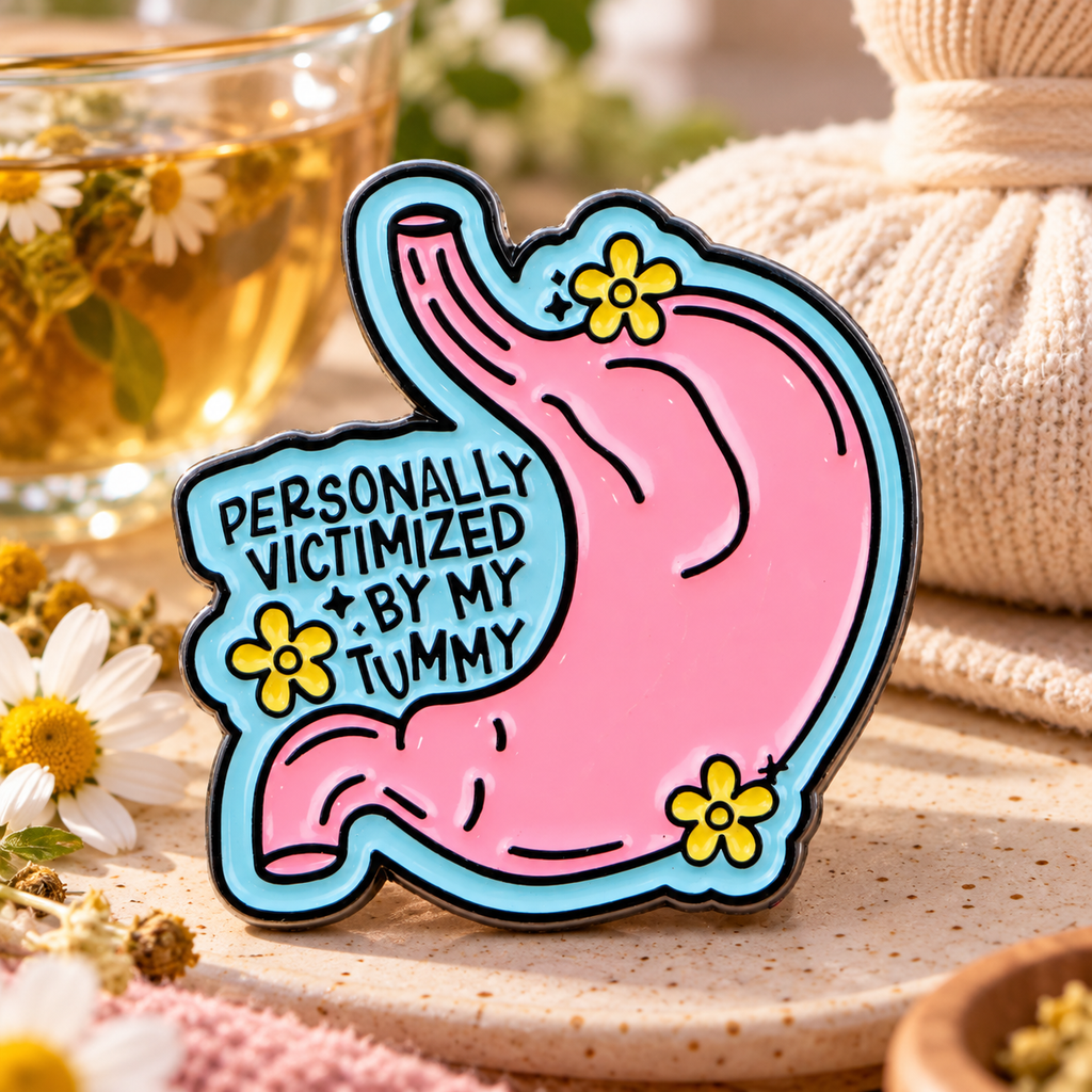Personally Victimized By My Tummy Pin lifestyle product photo