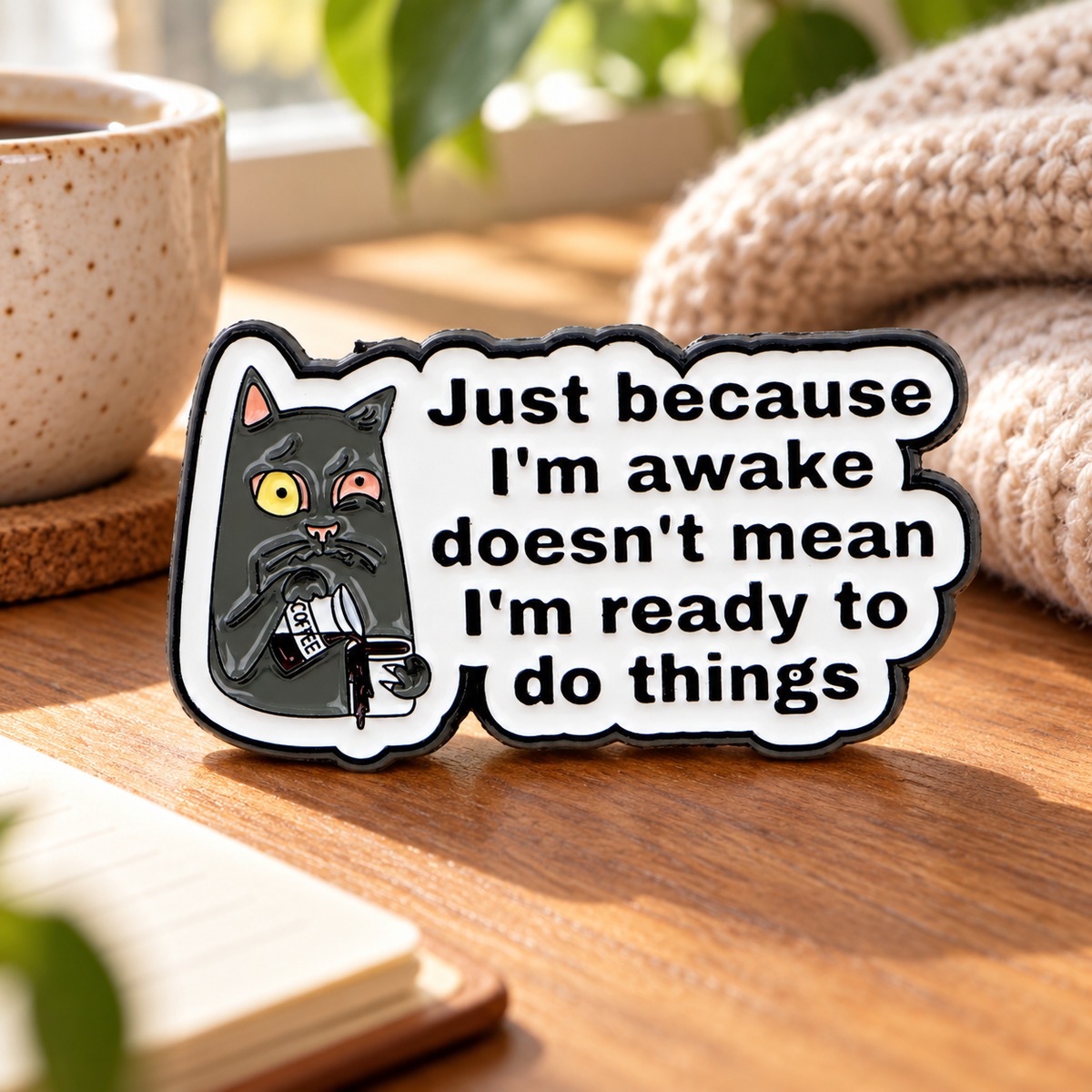 Just Because Pin lifestyle product photo