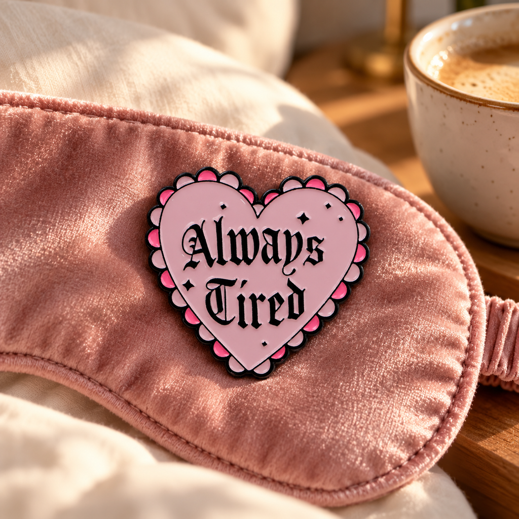 Always Tired Pin lifestyle product photo
