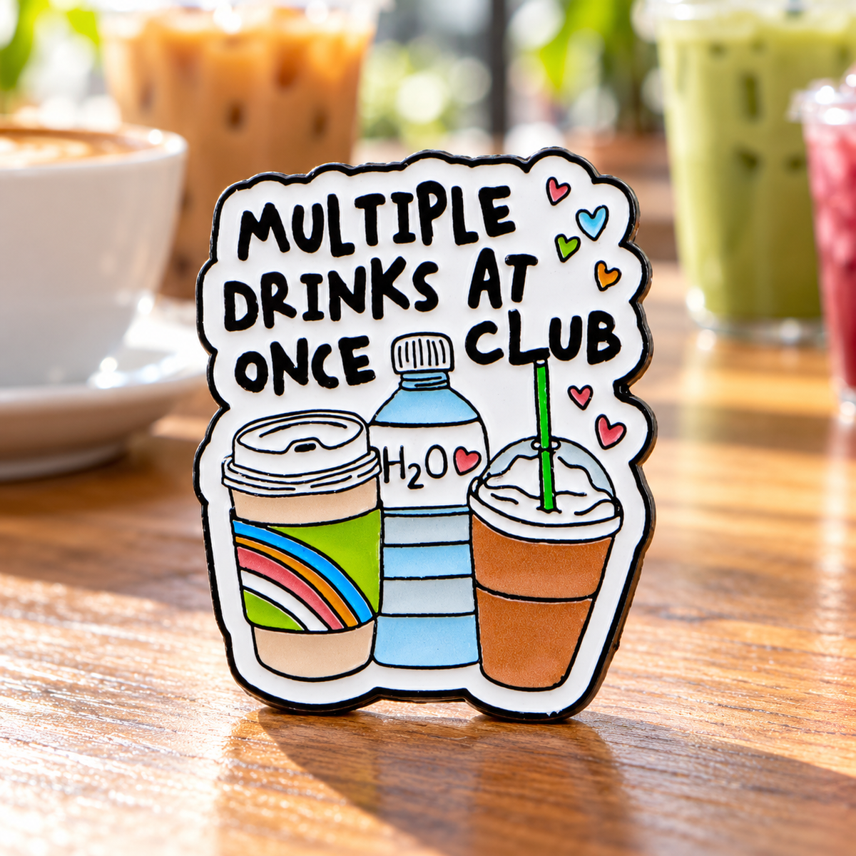 Multiple Drinks at Once Club Pin lifestyle product photo