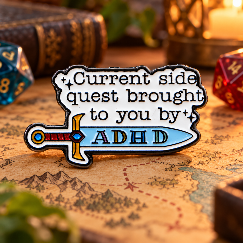 ADHD Sword Pin lifestyle product photo