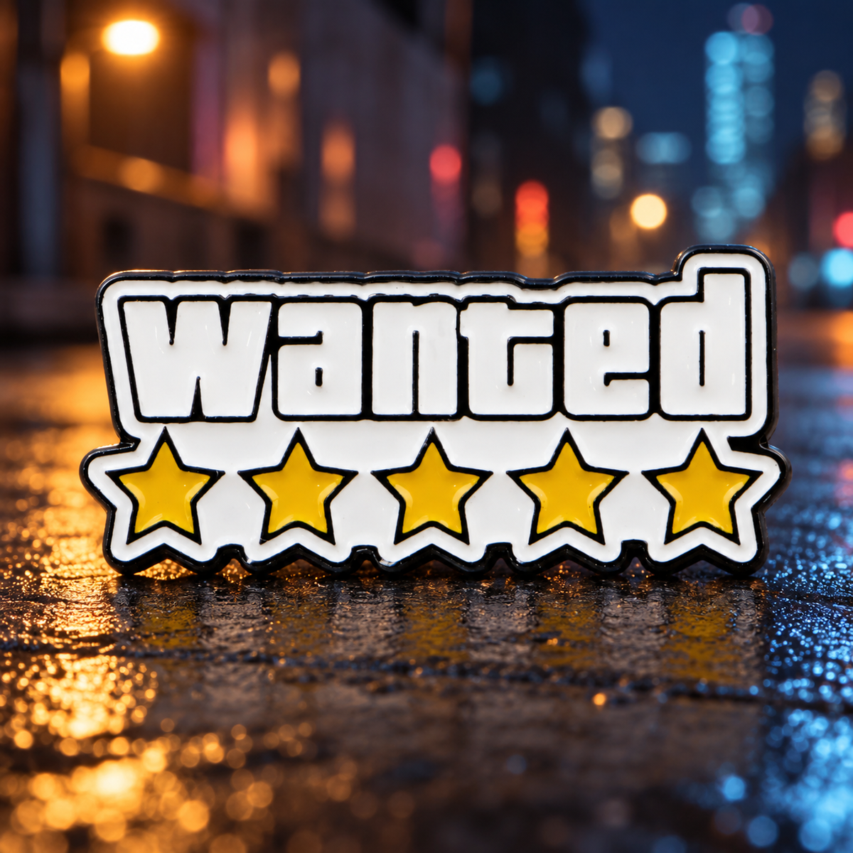 GTA Wanted 5 Stars Pin lifestyle product photo