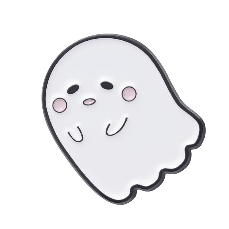 Cute White Ghost Pins