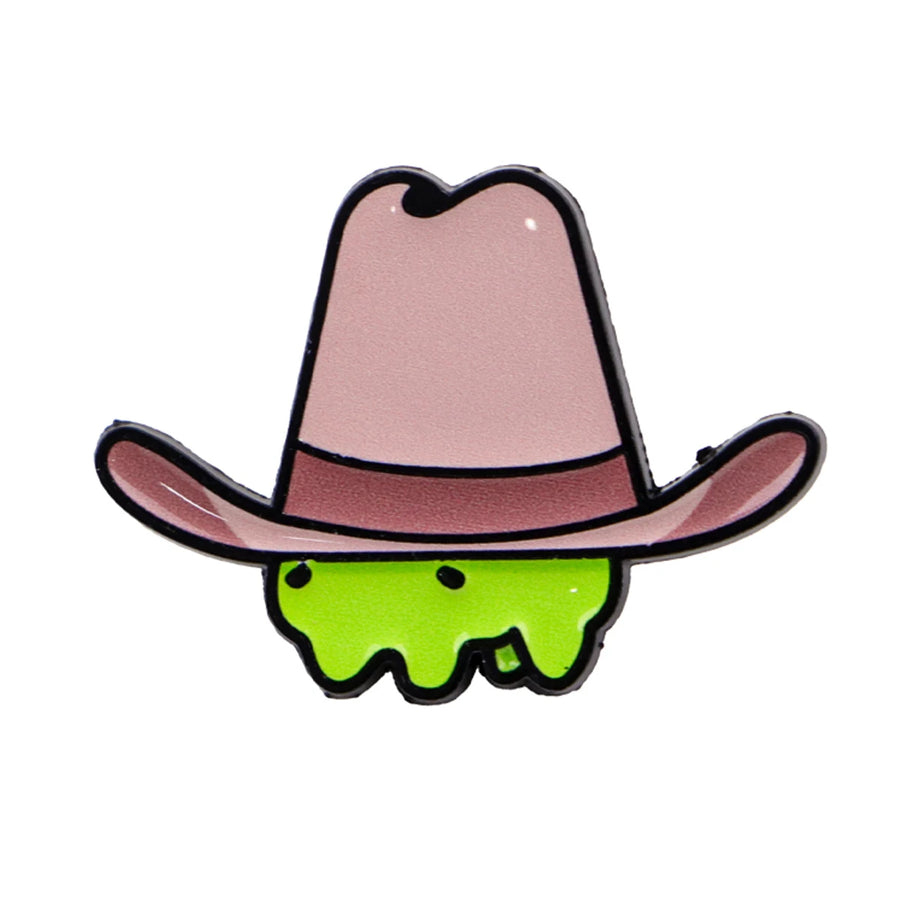 Tiny Frog under a Cowboy Hat Pin