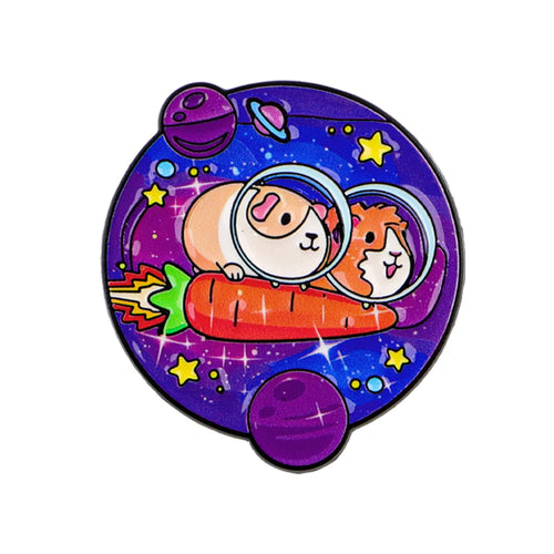 Guinea Pigs in a Carrot Rocket Pin