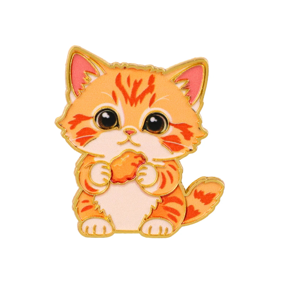 Orange Tabby Kitten Pin