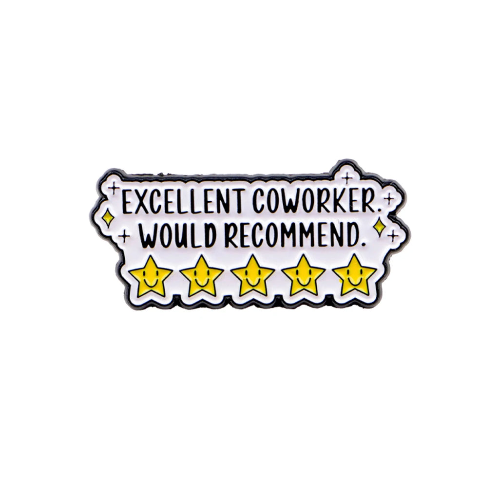 Excellent Coworker Five Stars Pin