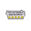 Excellent Coworker Five Stars Pin