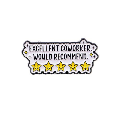 Alfiler de compañero de trabajo excelente con cinco estrellas