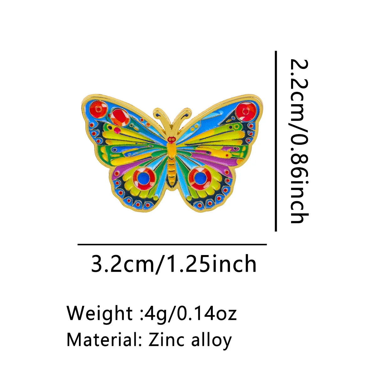 Colorful Moth Pin