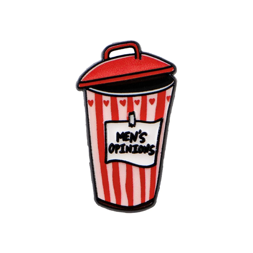 Men's Opinions Trash Can Pin
