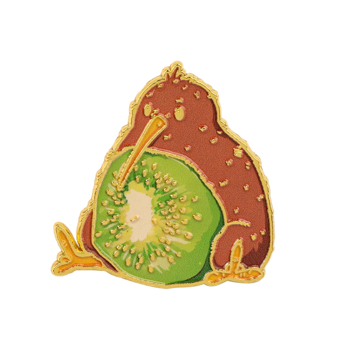 Kiwi Bird & Fruit Pin
