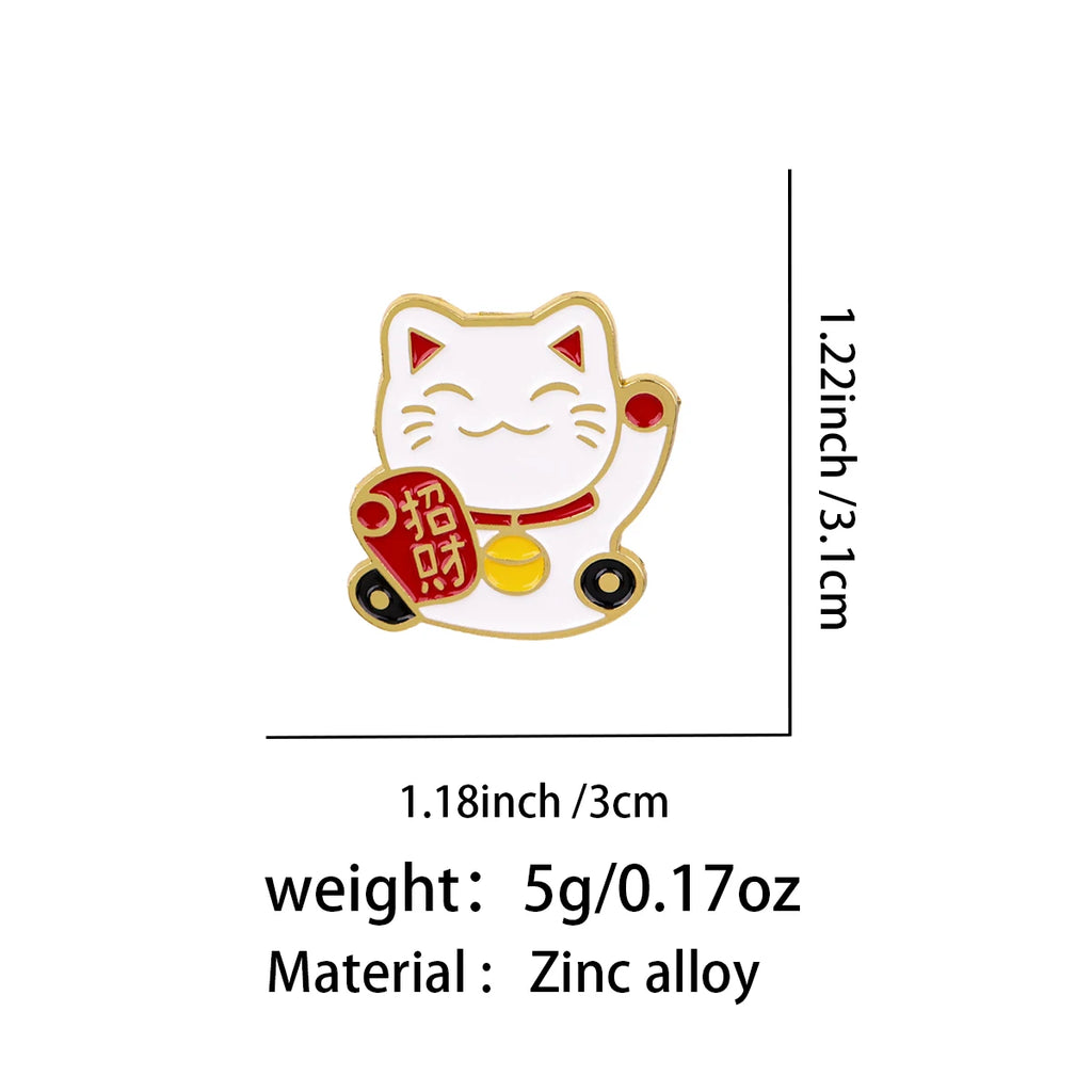 Glückskatze Maneki Neko Pin