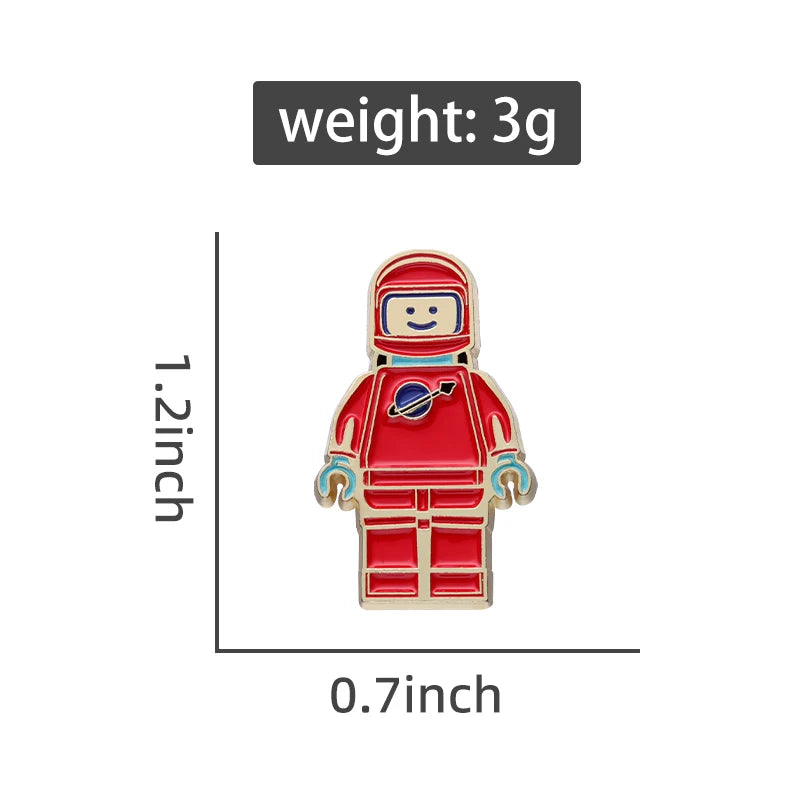 Red Astronaut Pin
