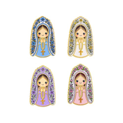 Floral Virgin Mary Pin Collection
