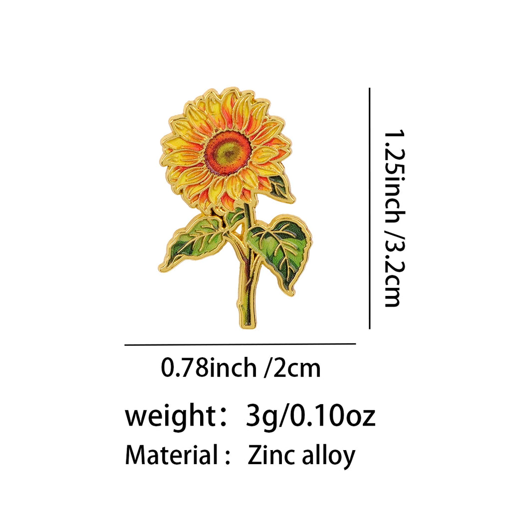 Golden Sunflower Pin