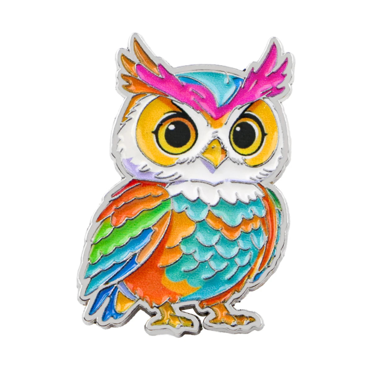Colorful Owl Pin