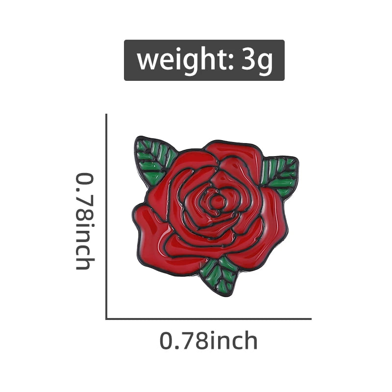 Vintage Rose Flower Pin