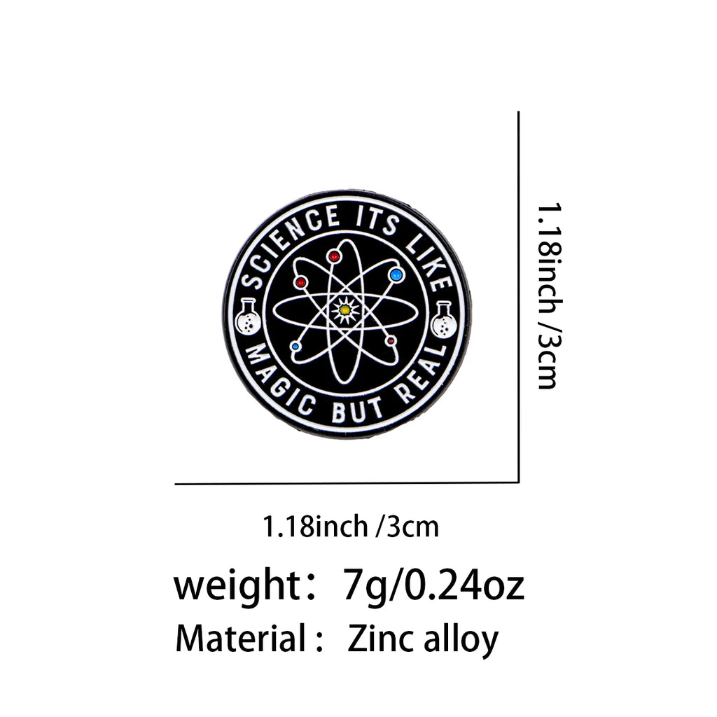 Science It's Like Magic but Real Atom Pin - size and dimensions