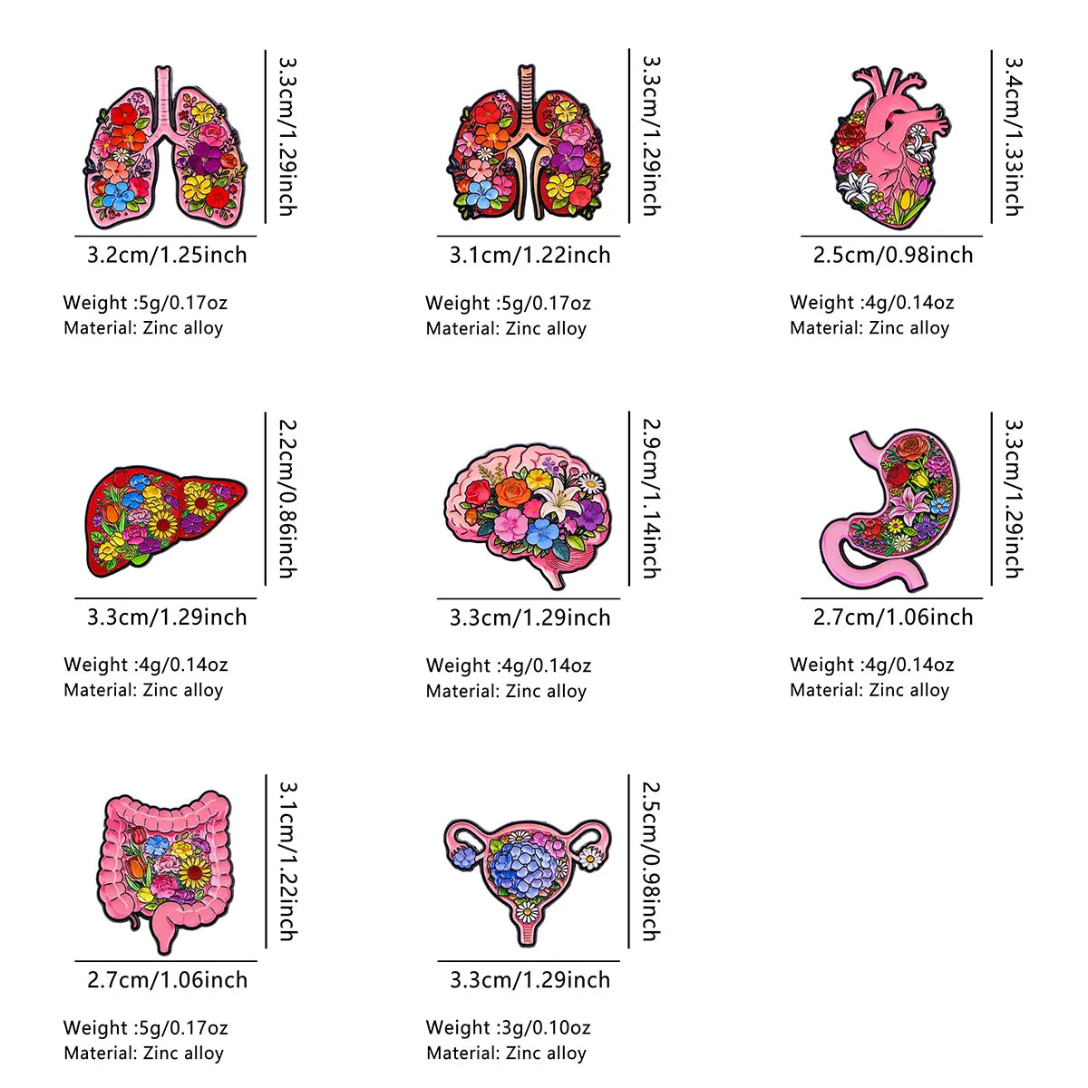 Floral Organs Pin