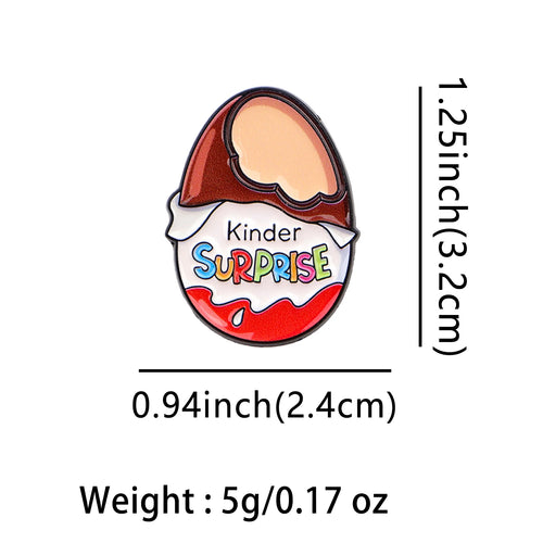 Pin met Kinder Surprise-chocolade-ei