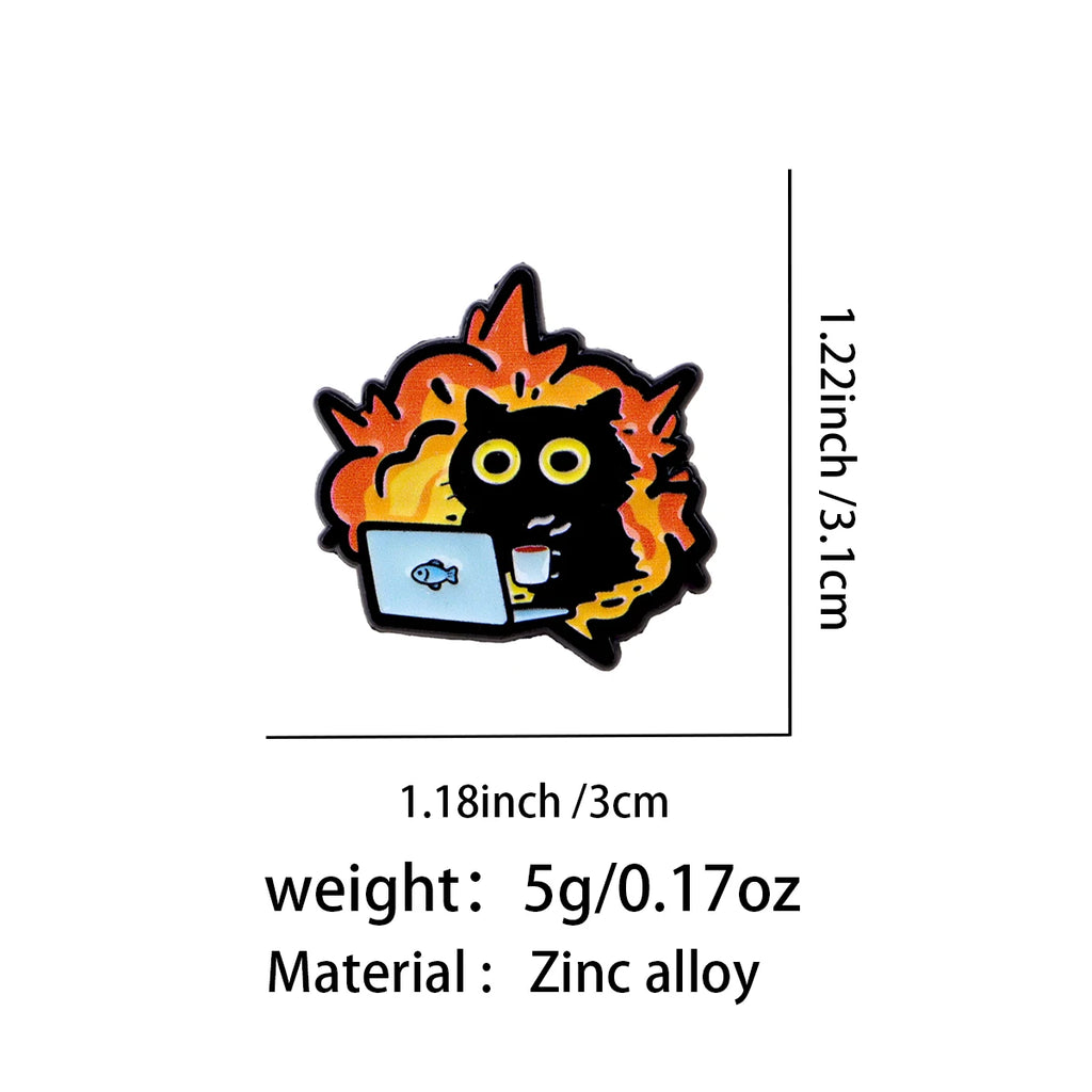 Deadline Fighter Cat Pin