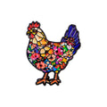 Colourful Floral Hen Pin
