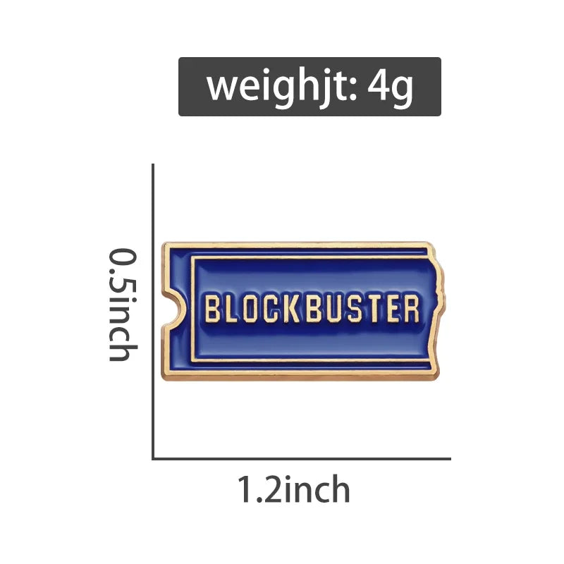 Blockbuster Video Ticket Pin