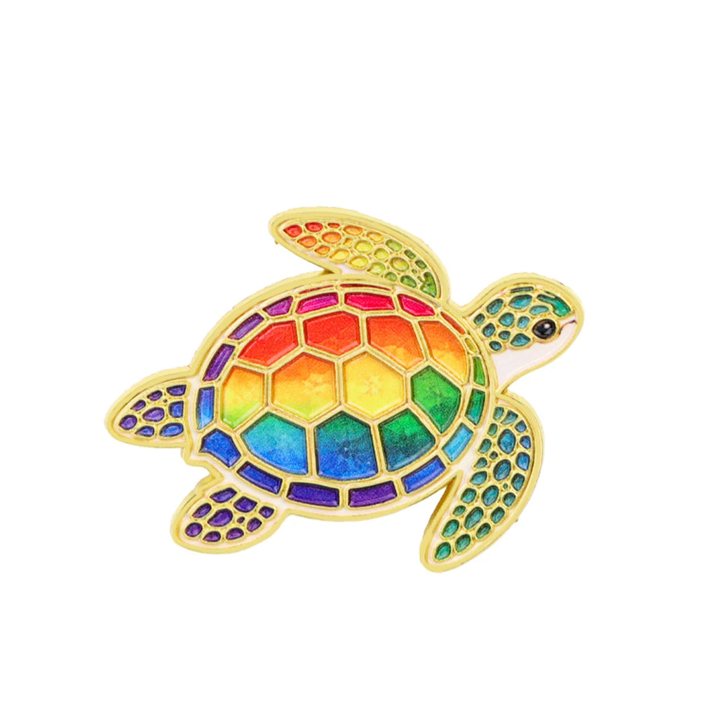 Rainbow Sea Turtle Pin