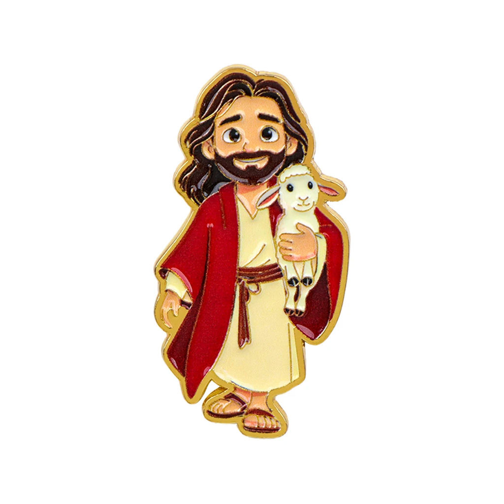 Jesus & Sheep Enamel Pin Cartoon Brooch Pines Lapel Pins Badge on Backpack Clothing Accessories Fashion Jewelry Friends Gifts