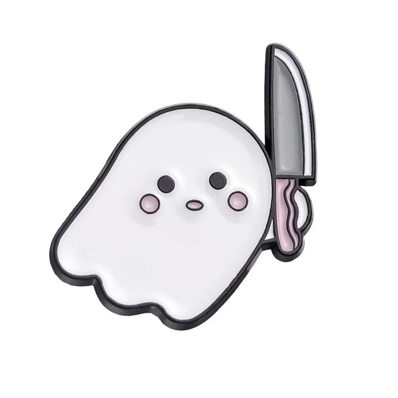 Cute White Ghost Pins