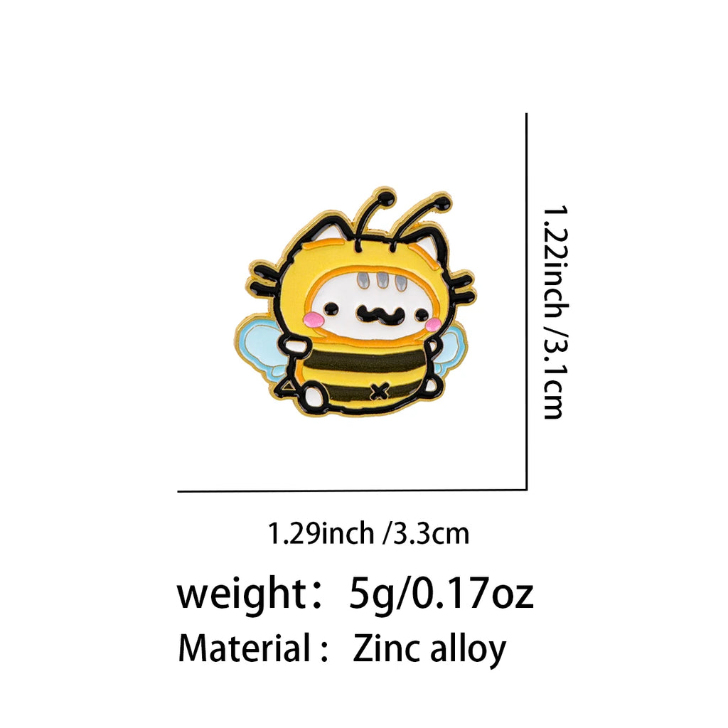 Bee Costume Cat Pin
