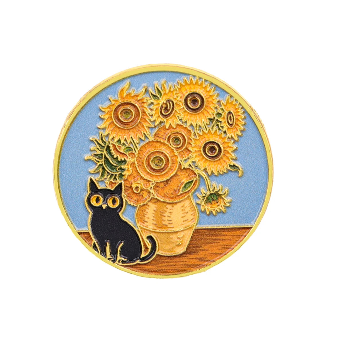 Black Cat Art Scene Pins