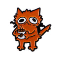 Stress Coffee Cat Pin