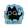I'm Artist Black Cat Pin