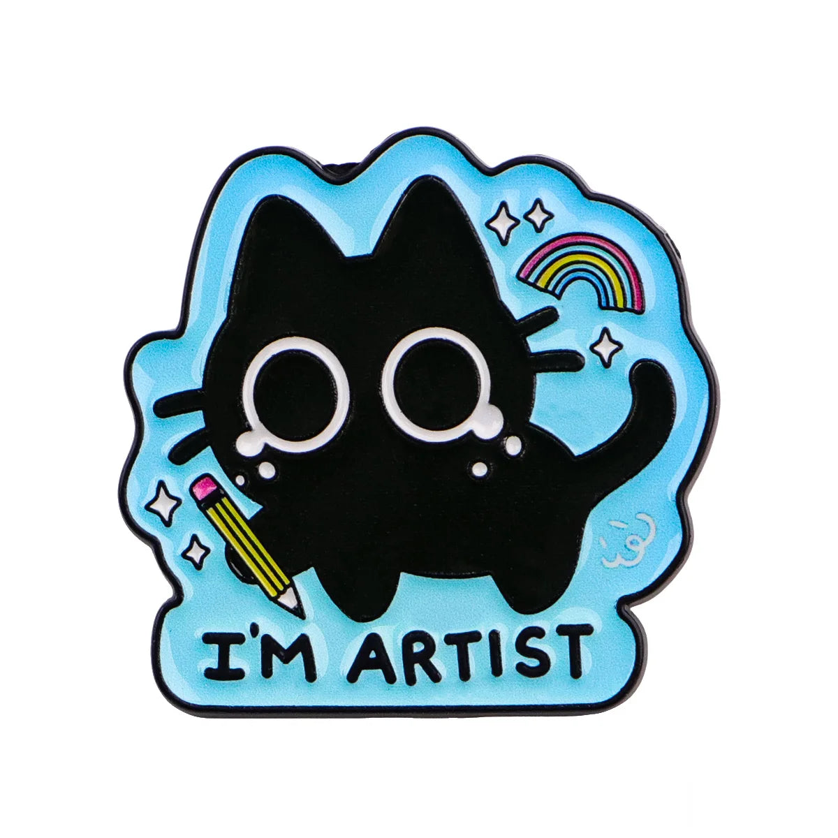 I'm Artist Black Cat Pin
