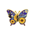 Sternennacht Sonnenblumen Schmetterling Anstecknadel