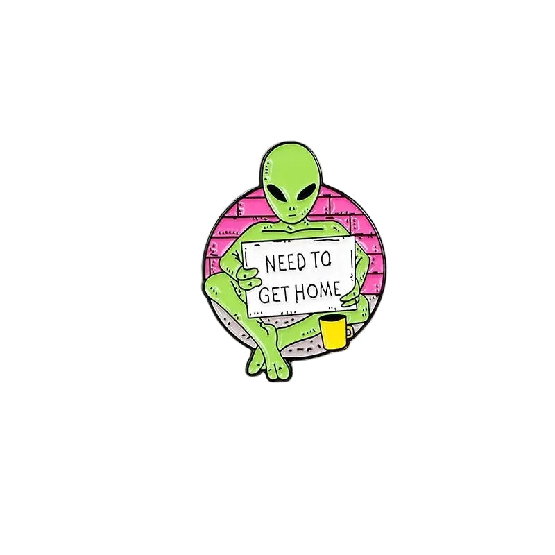 Begging Alien Pin