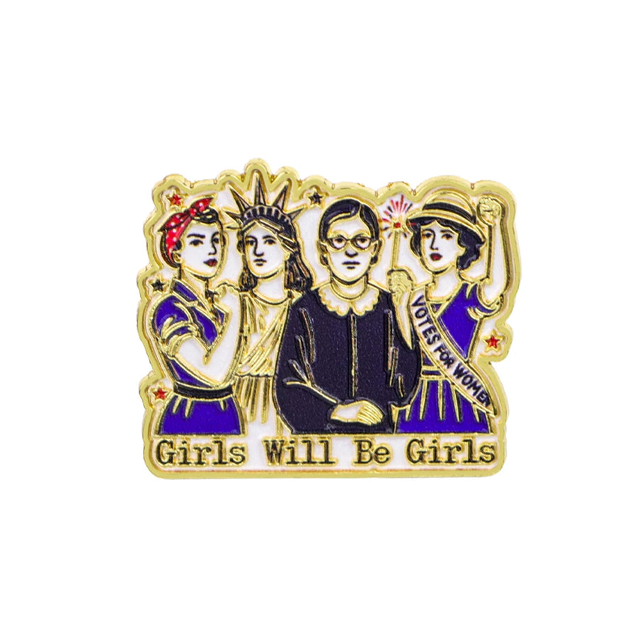 Girls Will Be Girls Gothic Pin