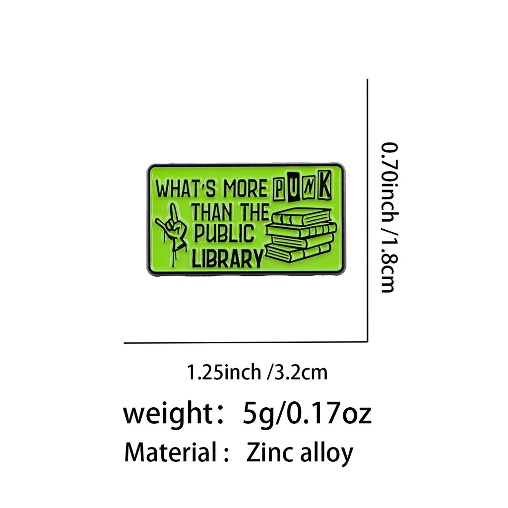 What's More Punk Than the Public Library Pin - size and dimensions