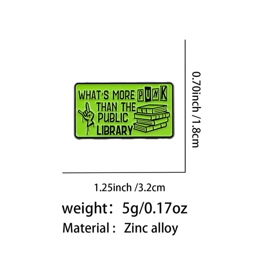 What's More Punk Than the Public Library Pin - size and dimensions