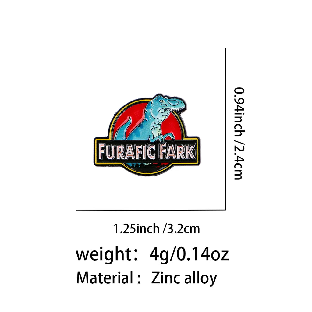 Goofy Dinosaur Park Pin - size and dimensions