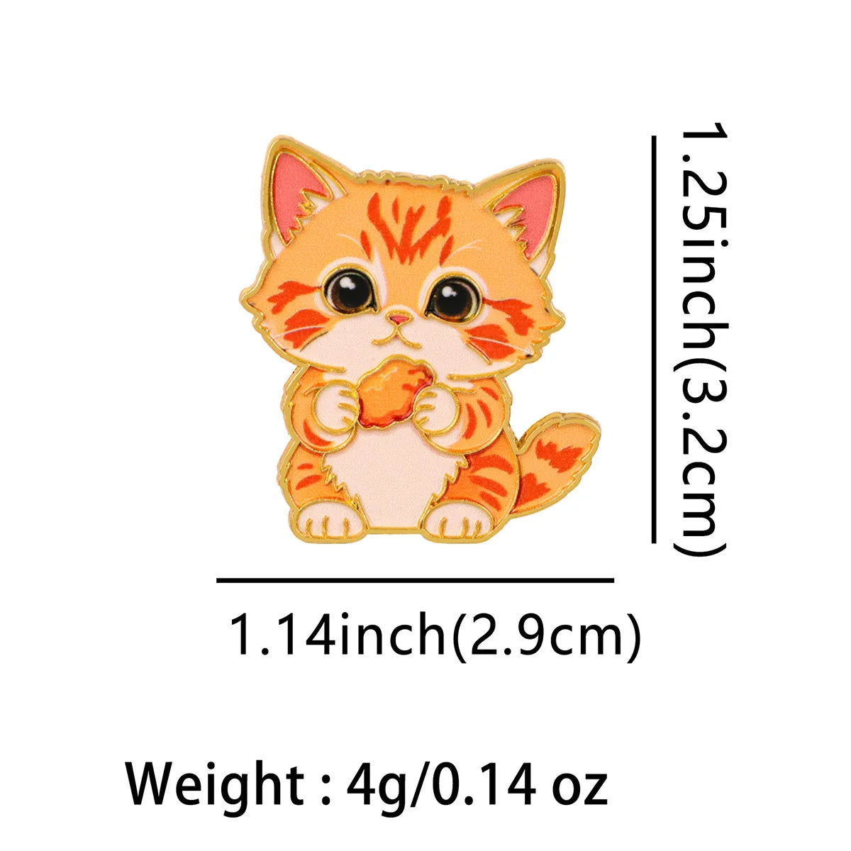 Orange Tabby Kitten Pin