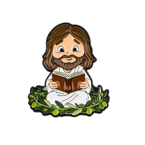 Jesus Reading a Book Pin