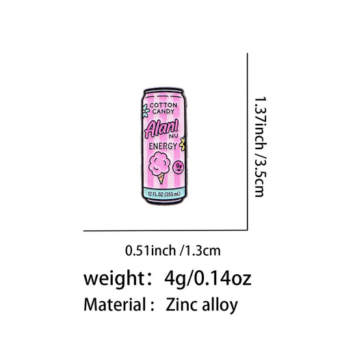 Pink Zuckerwatte Energy Drink Pin