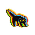 Thrilling Glitch Black Cat Pin