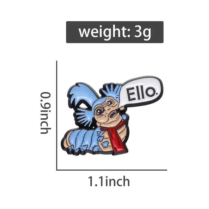 Labyrinth Ello Worm Pin